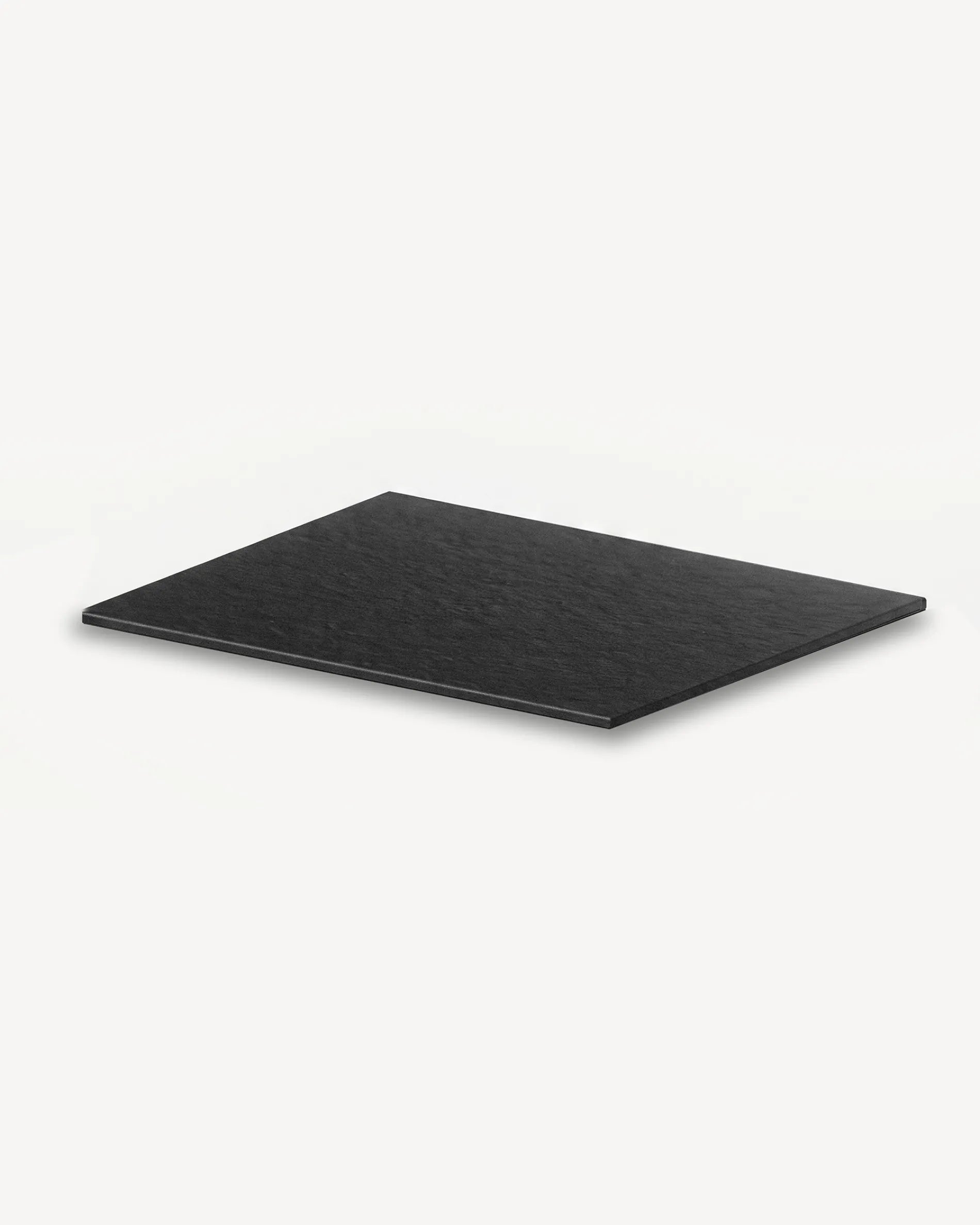 Zwart plateau voor Kamado PILOTIS module met uitsparing voor barbecue, packshot geïsoleerd op witte achtergrond