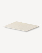 Crèmekleurig beige plateau voor Kamado PILOTIS module met uitsparing voor barbecue, packshot geïsoleerd op witte achtergrond