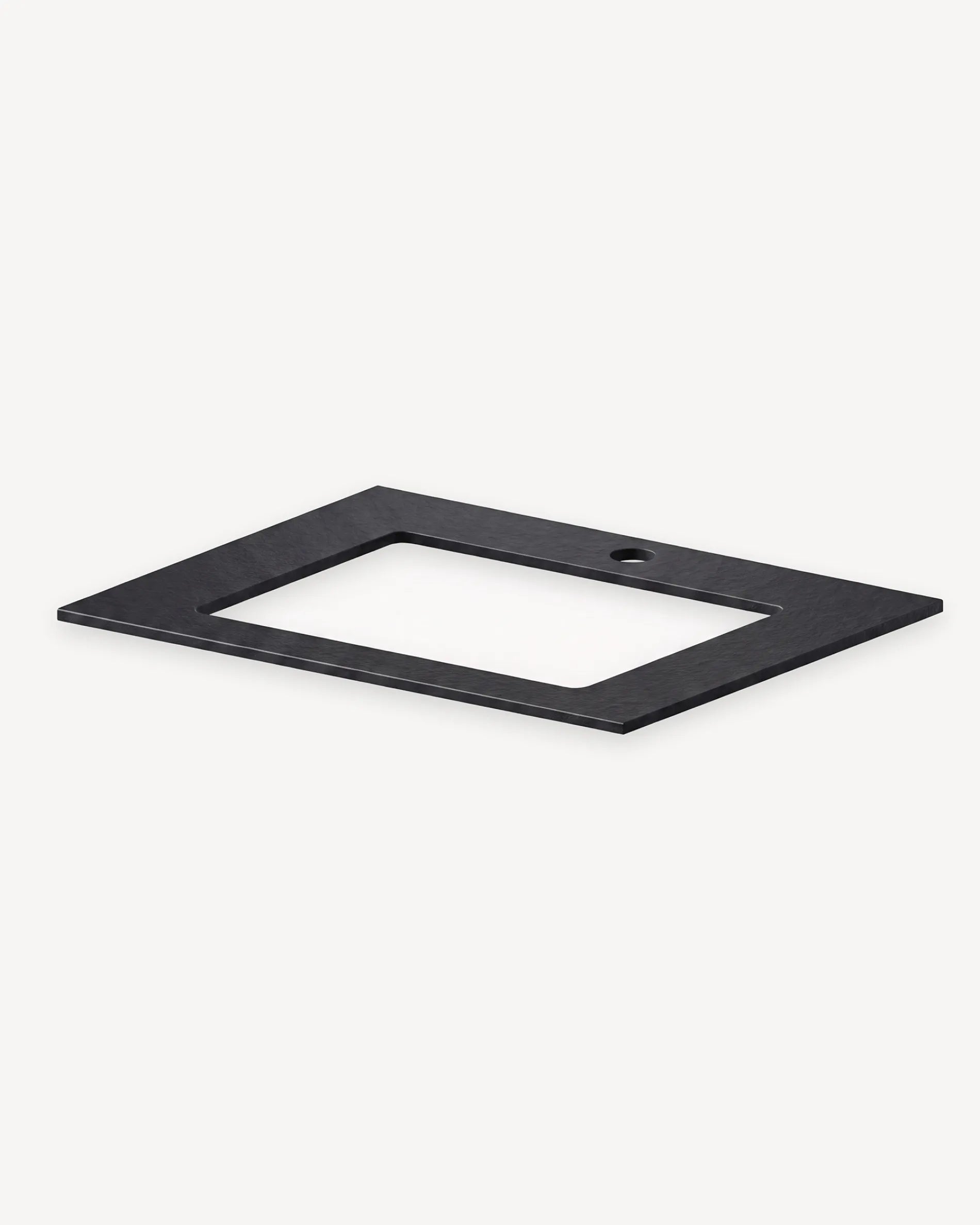 Zwart frame voor het plateau van de PILOTIS Spoelbakmodule met uitsparing voor waskom, packshot geïsoleerd op witte achtergrond