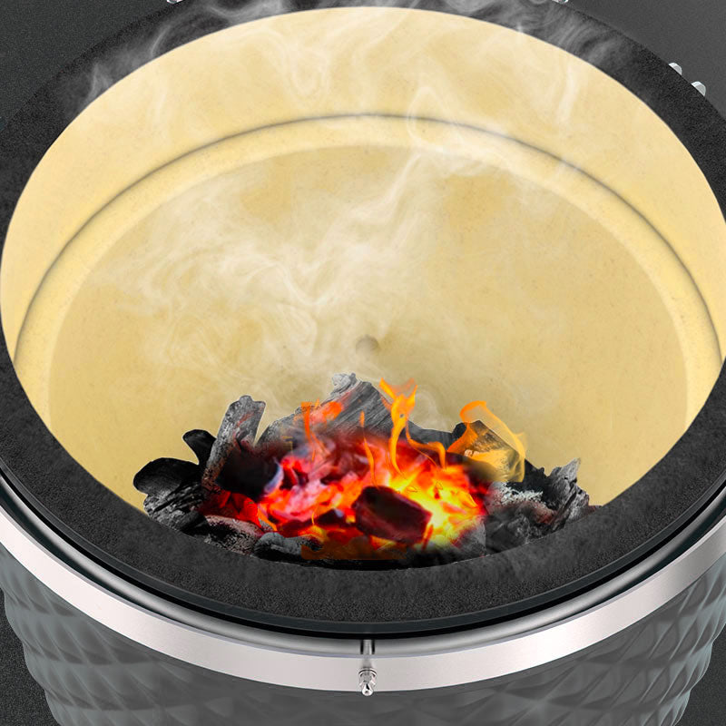 Binnenkant van de kamado