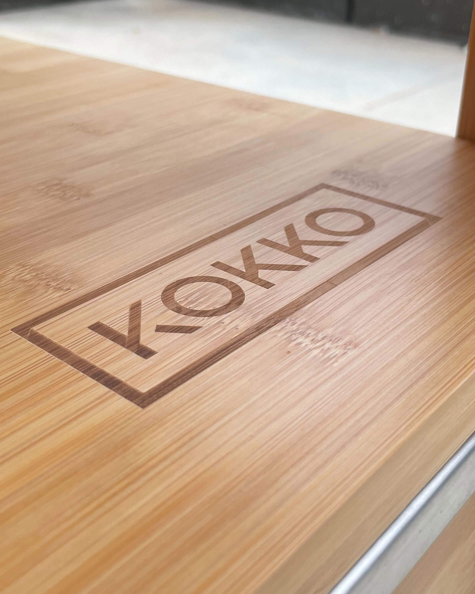 Houten trolley met lades