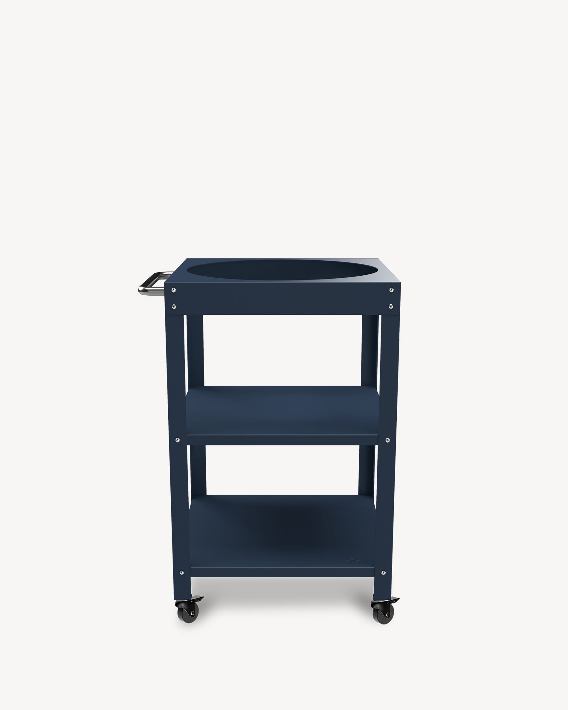 Marineblauwe metalen bijzettafel voor Kokko L 18''