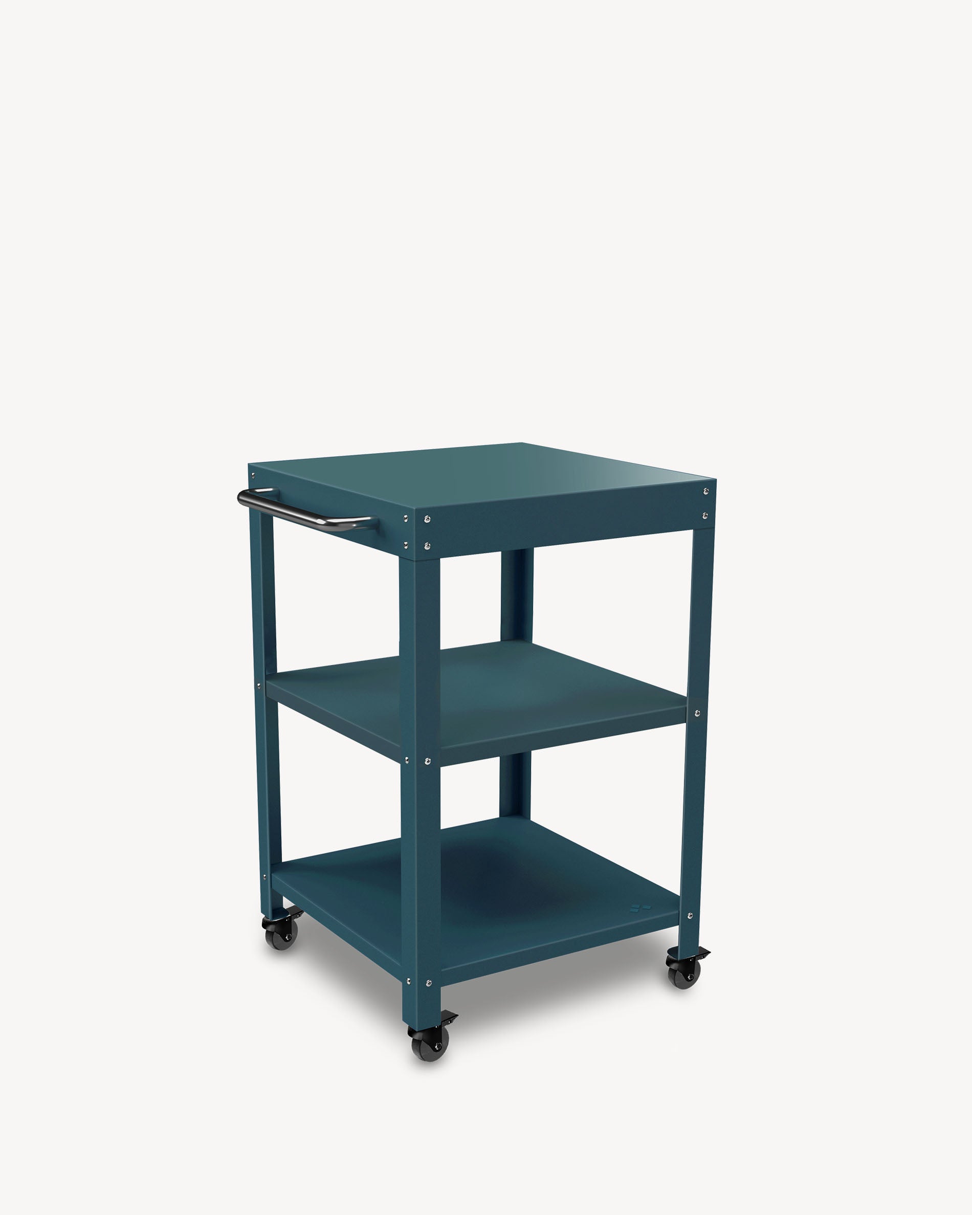Metalen bijzettafel met oceaanblauw blad