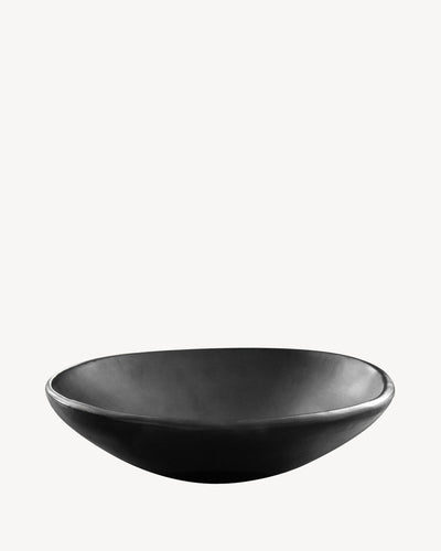 Grote coupe van Chamba zwarte klei Ø30cm