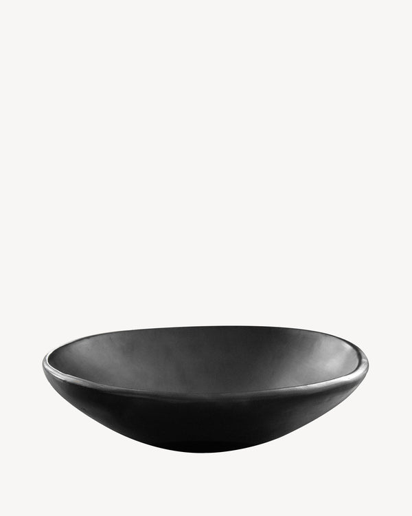 Grote coupe van Chamba zwarte klei Ø30cm