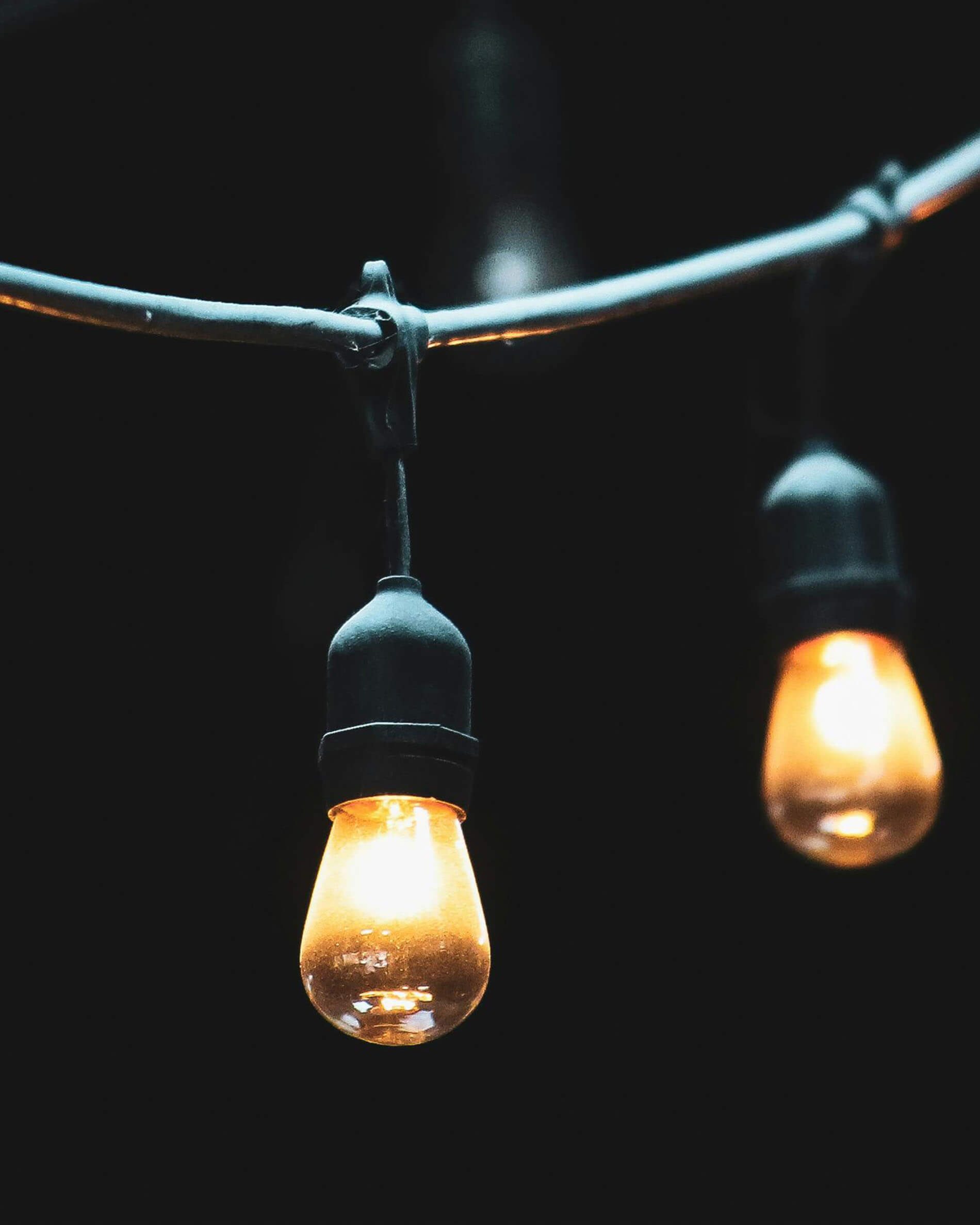 Druppelvormige lichtslinger met filament
