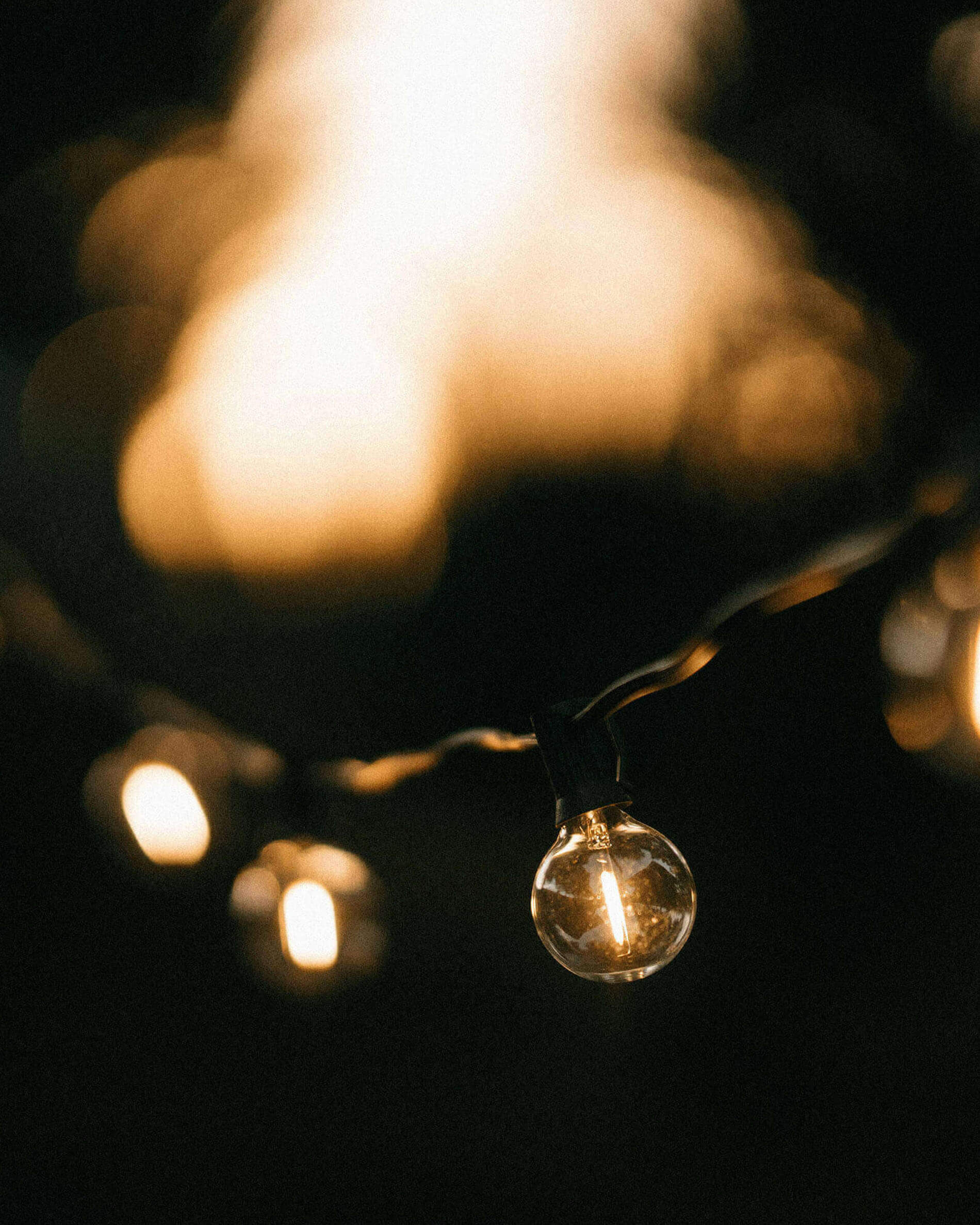 Snoer met filamentlampen