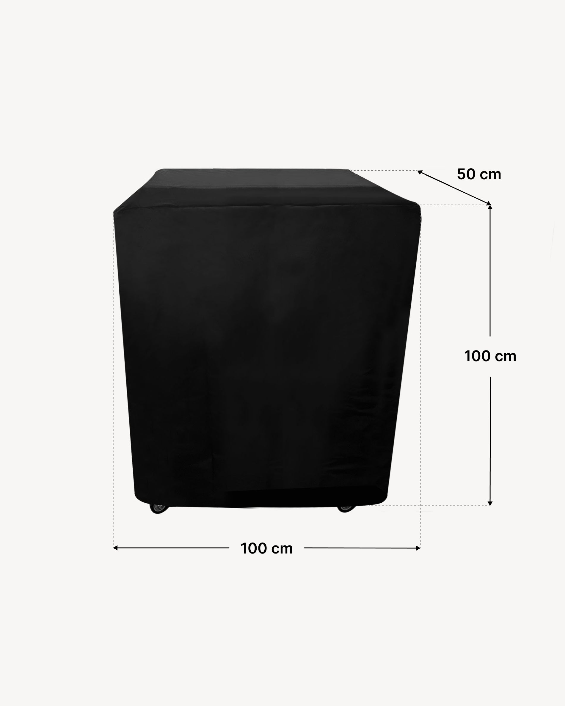 Afmetingen hoes voor bijzettafel 50x100