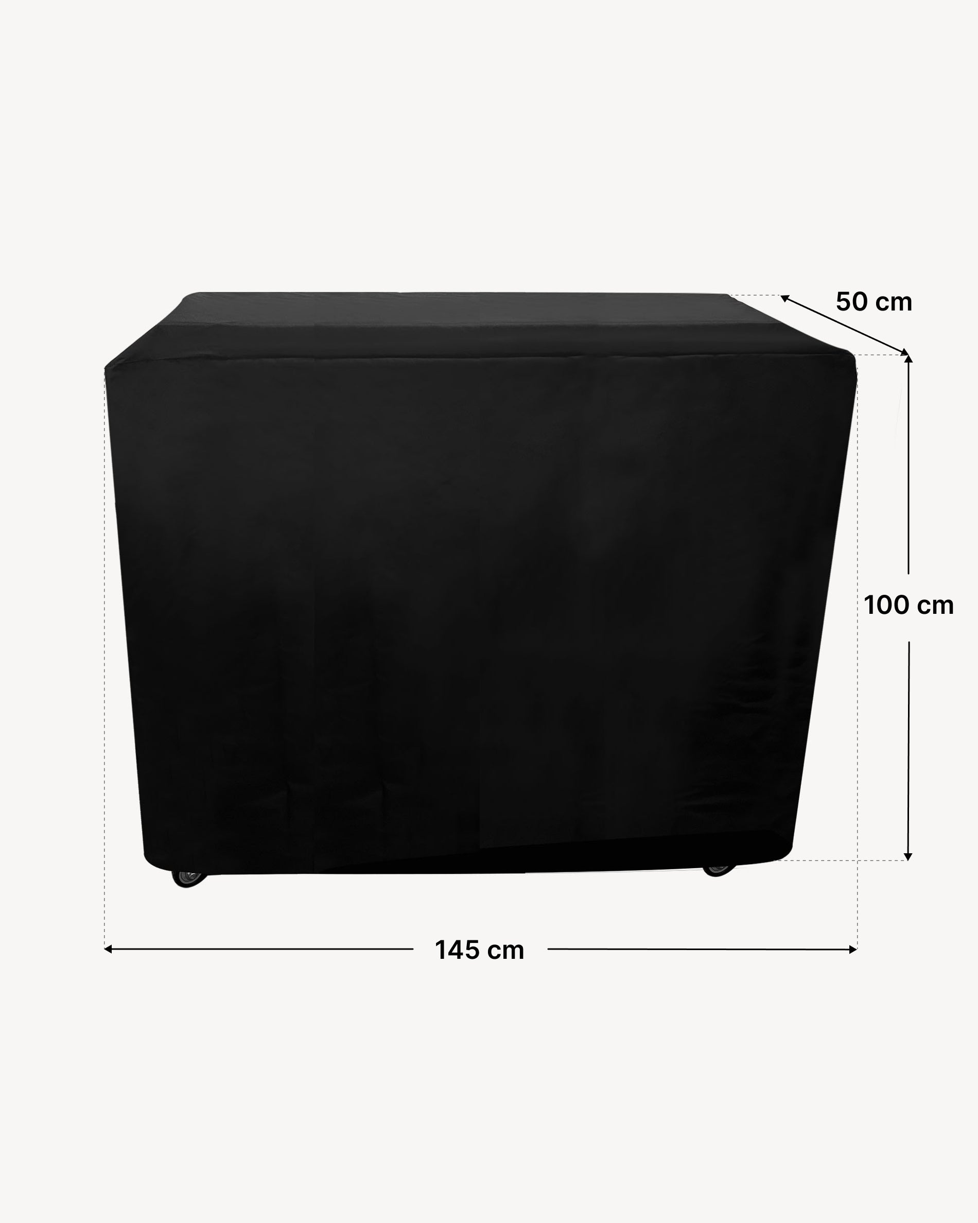 Afmetingen hoes bijzettafel 50x145