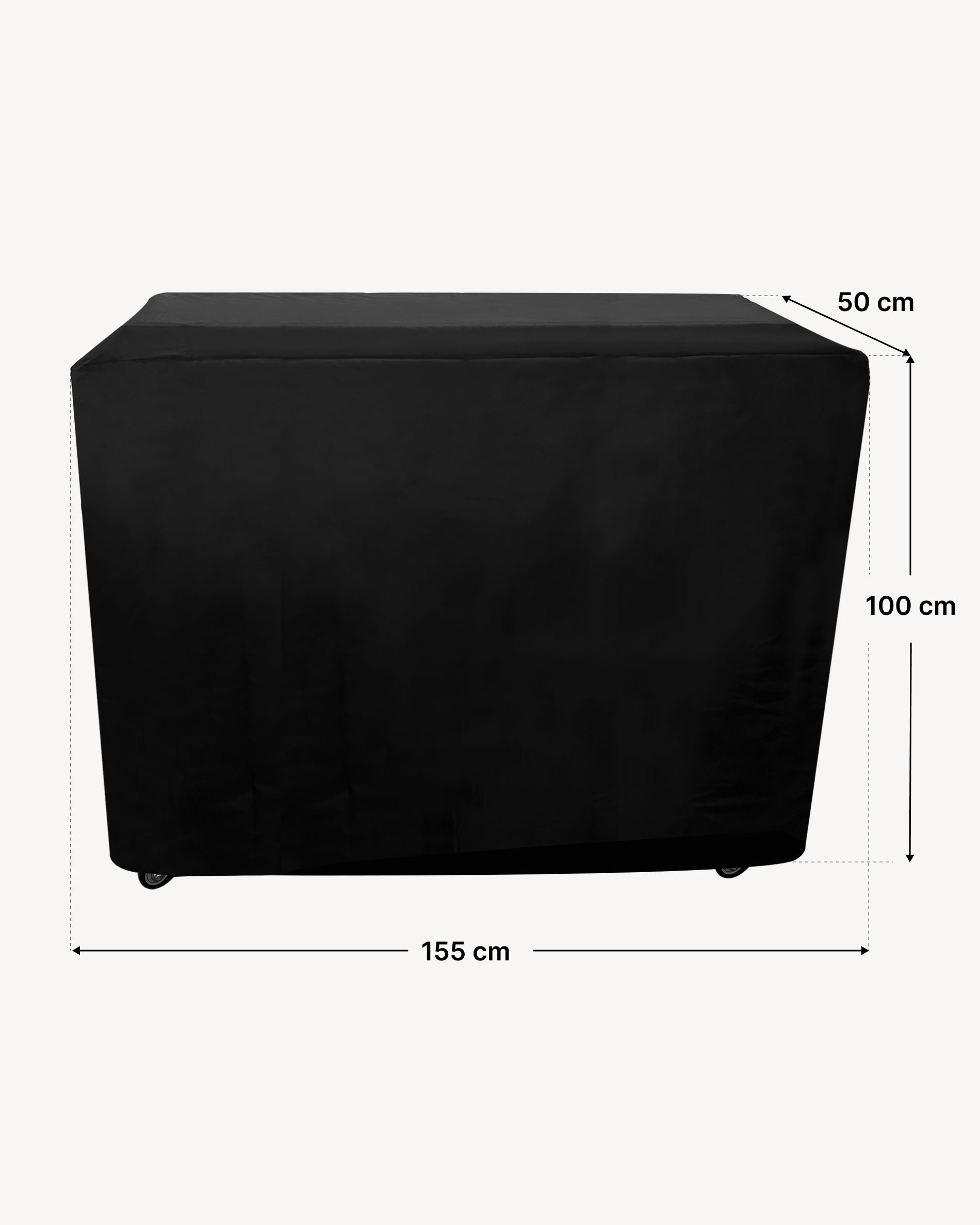 Afmetingen hoes bijzettafel 50x155