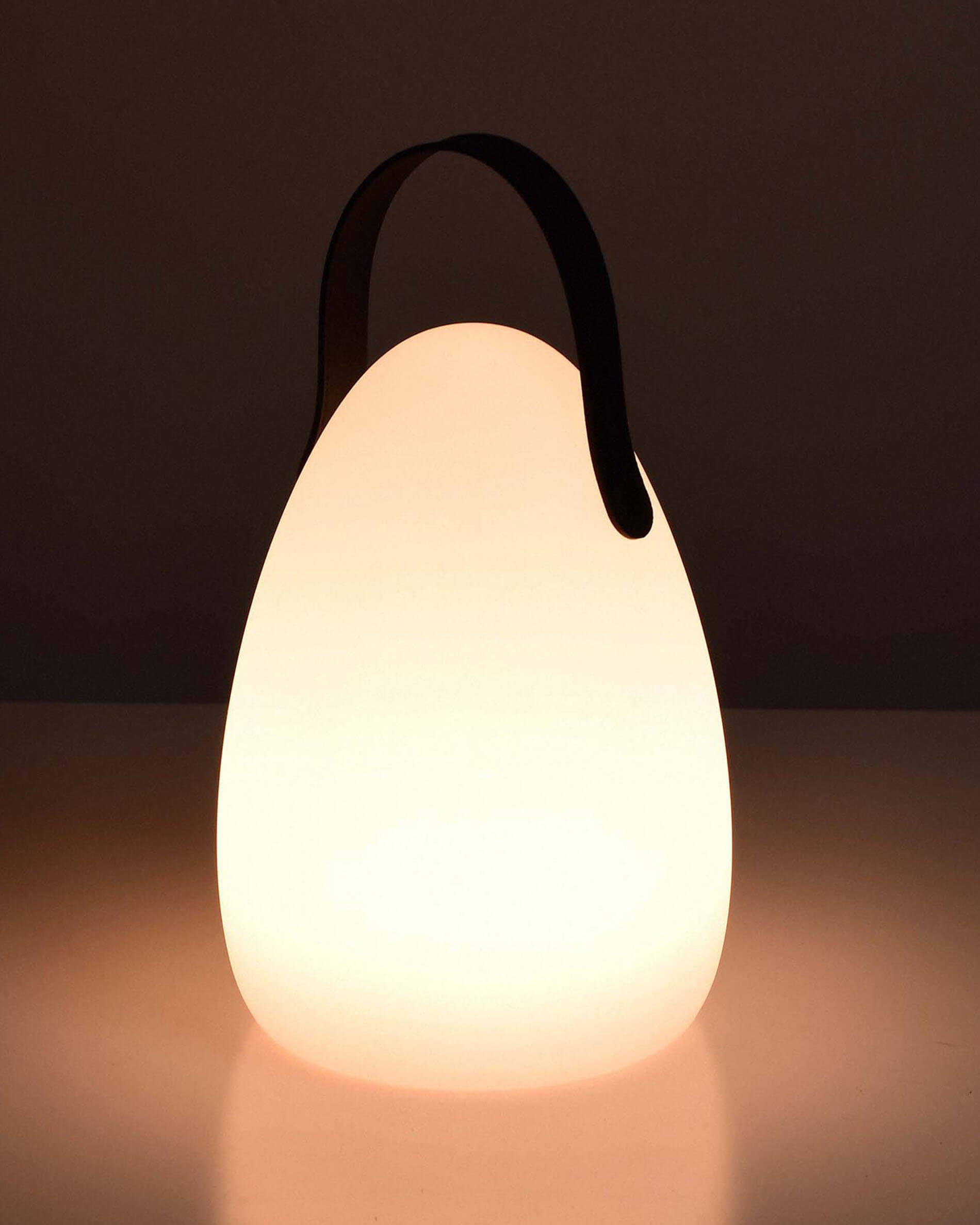 Oplaadbare buitenlamp in eivorm