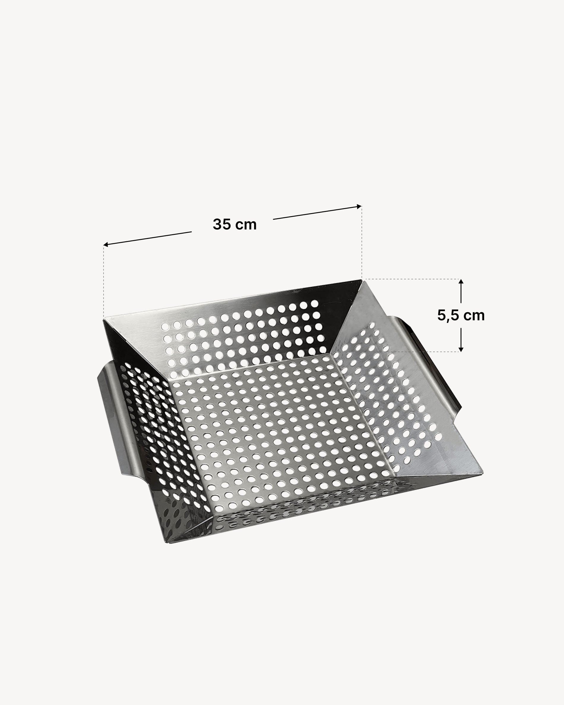 Roestvrijstalen groentemand voor op de kamado