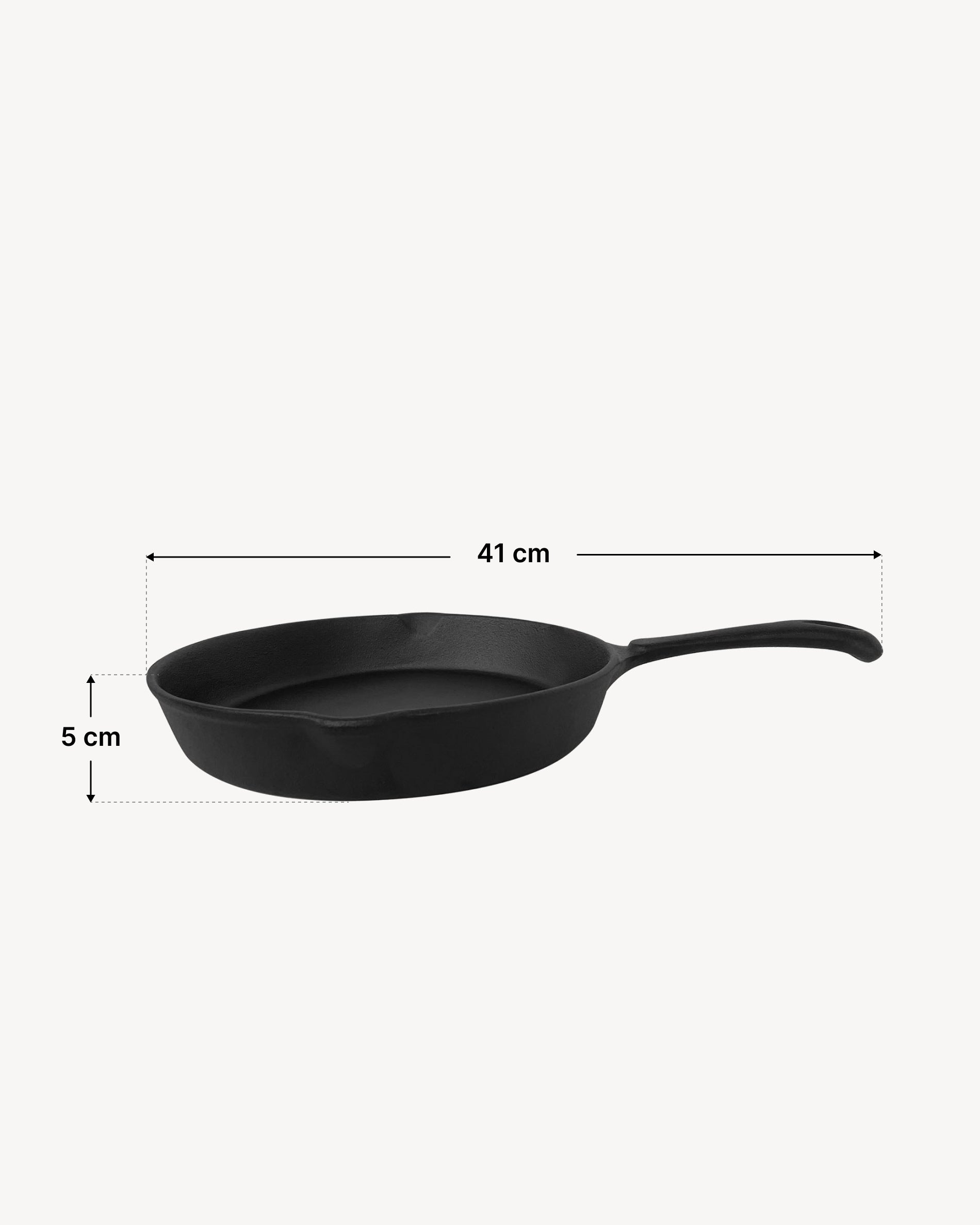 Afmetingen kleine gietijzeren pan