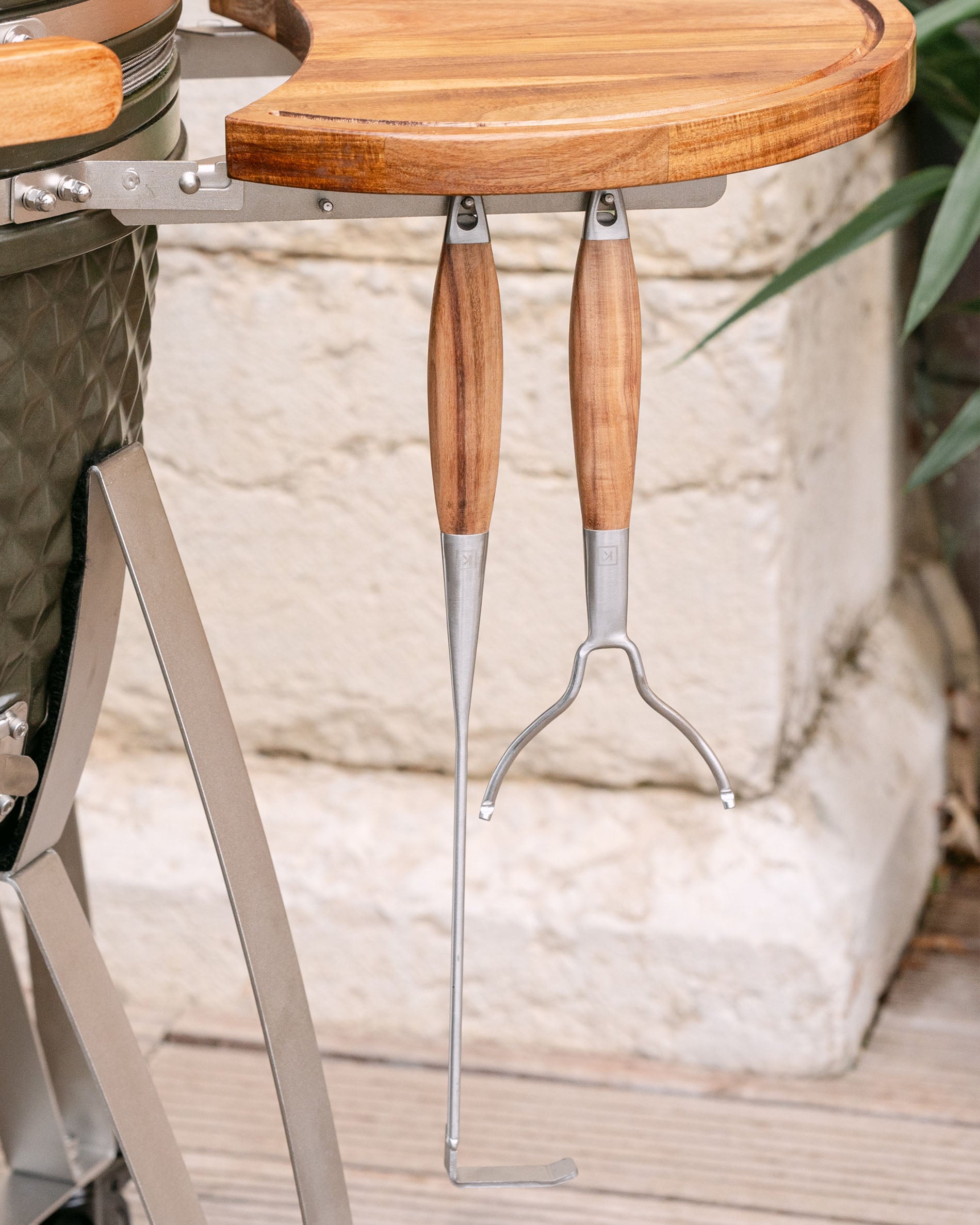 Aslade en handgreep van roestvrij staal